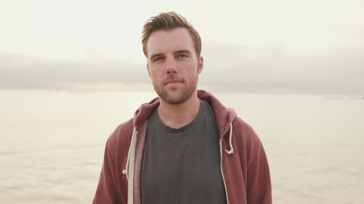 Portrait of a smiling man on a beach