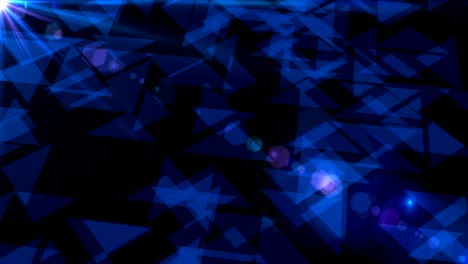 triángulos abstractos de bucle de fondo con luz
