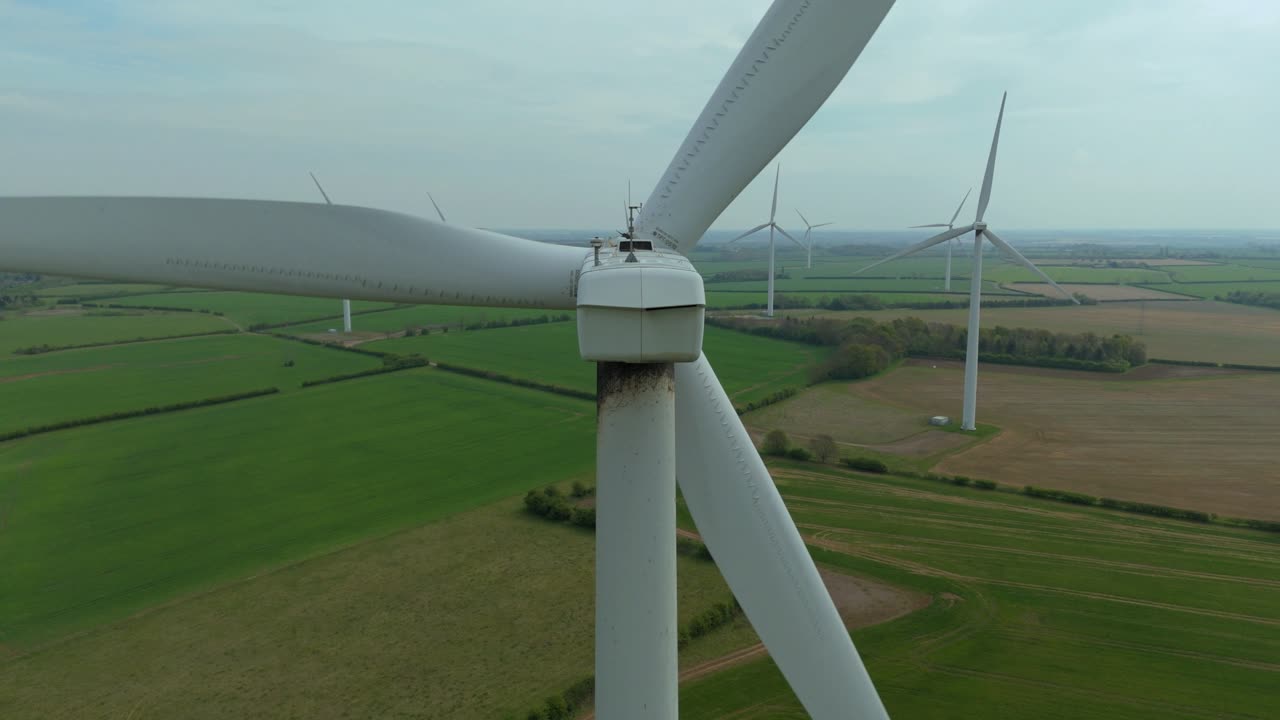 Sustainable Power: Wind Farm Amidst England's Lush Green Landscapes