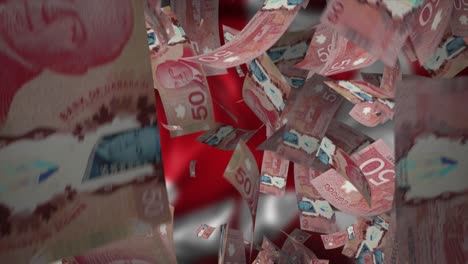 canadian 50 dollar bills falling