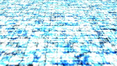 abstract geometric square box perspective view color azul patrón brillante fondo en movimiento, animación de bucle sin costuras en 4k
