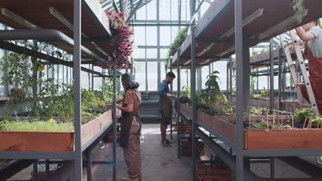 gardeners working indoors