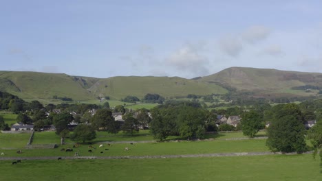 drone shot approaching castleton 02