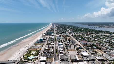 aerial high shot above daytona beach florida