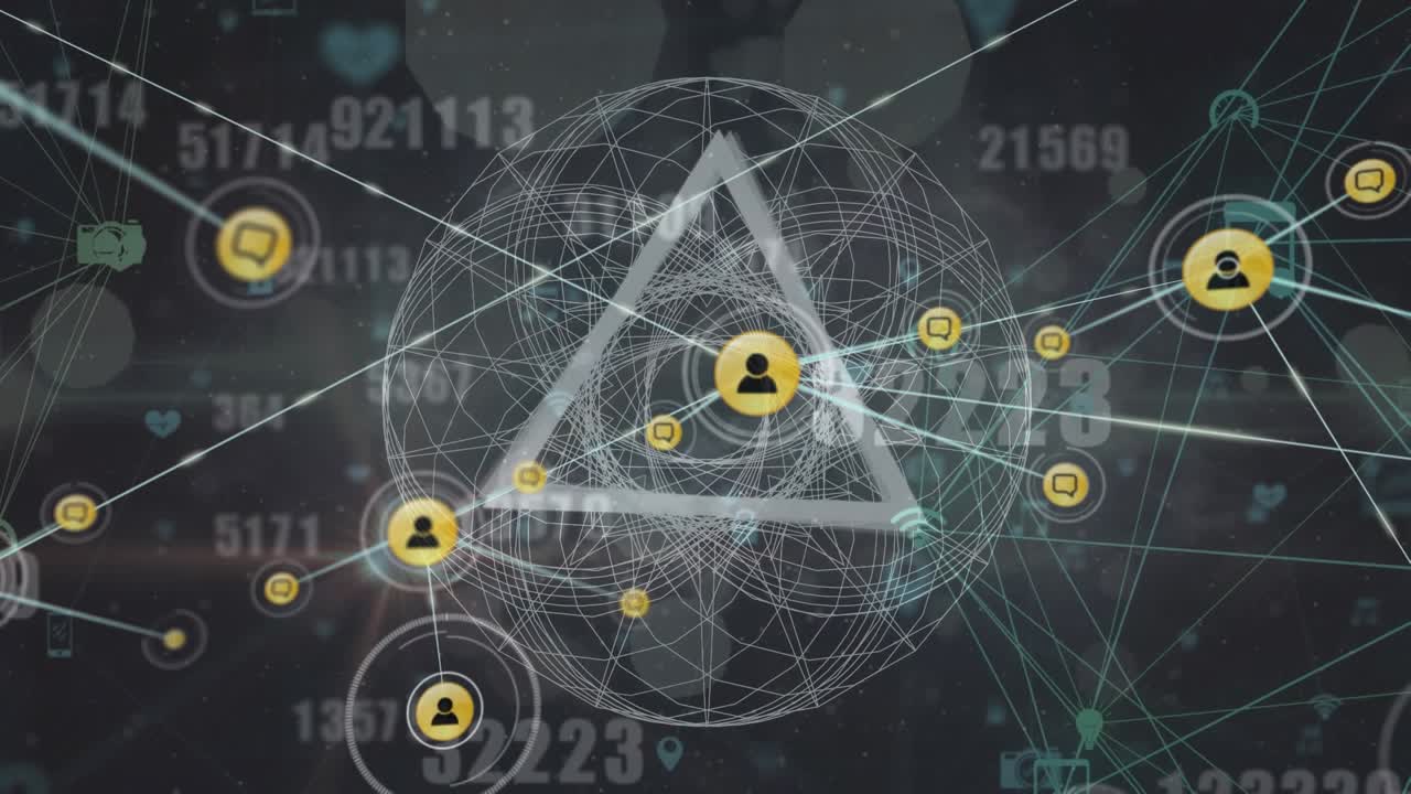 Animation of data processing over shapes