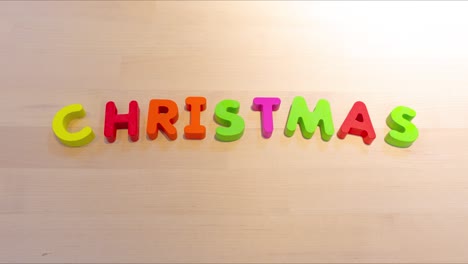 merry christmas text stop motion animation, jumping words for holiday concept
