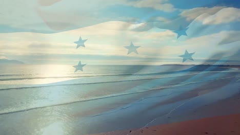 Animation-of-flag-of-honduras-over-sea