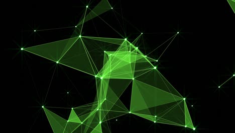 futurista plexus eco animación con triángulos brillantes en cámara lenta, 4096x2304 bucle 4k