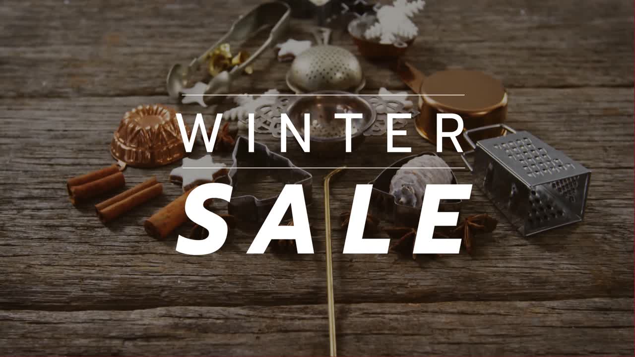 video generado digitalmente de la venta de invierno 4k