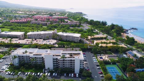 aerial view of a coastal resort in hawaii