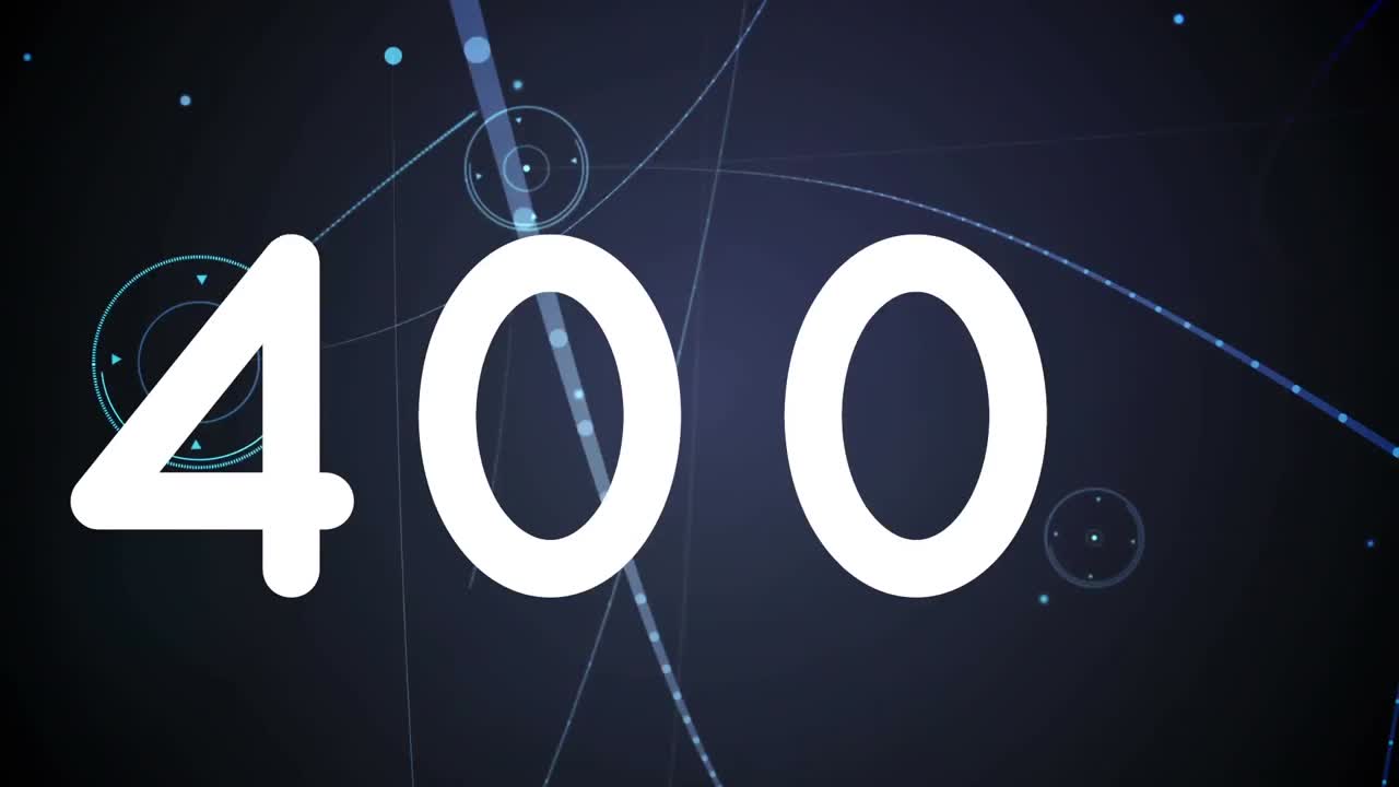 animación de números que cambian a través de redes de conexiones