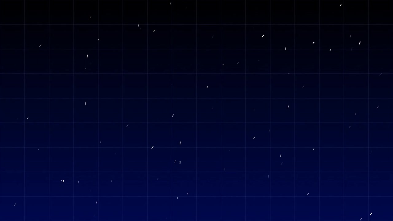 Abstract Digital Background with Falling Particles and Grid Overlay