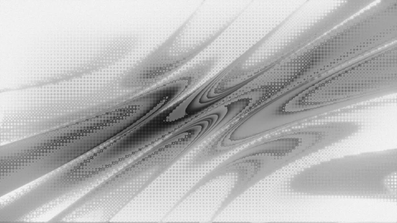Seamless Black and White Liquid Waves Animation (Big Waves) with Dithered Dots