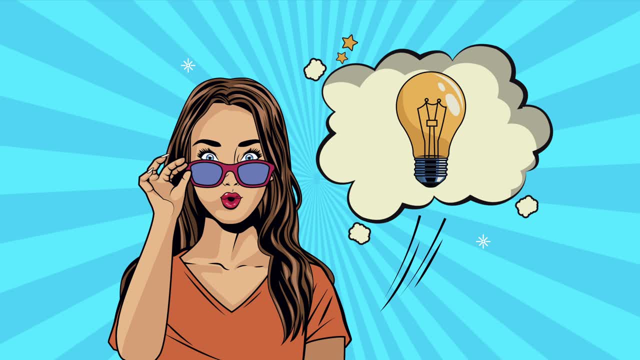 animación de estilo pop art con