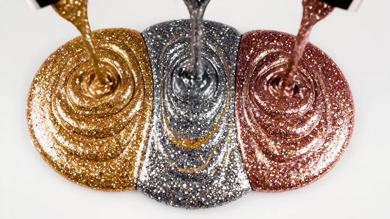 Glitter nail polish swatches