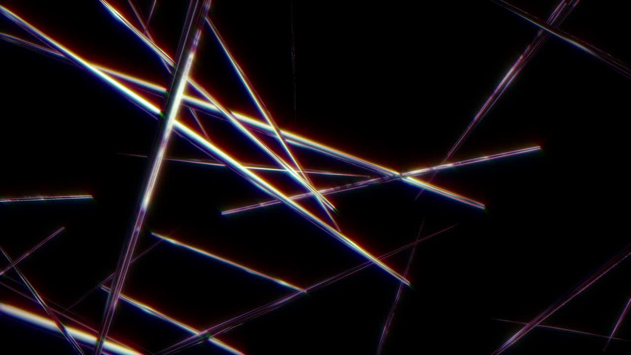 caos abstracto volando barras metálicas movimiento aleatorio en el espacio virtual negro. fondo de bucle sin costuras 4k 3d de muchos palos afilados de cromo brillante para presentación de negocios, bg industrial, ciencia ficción, bucle vj.