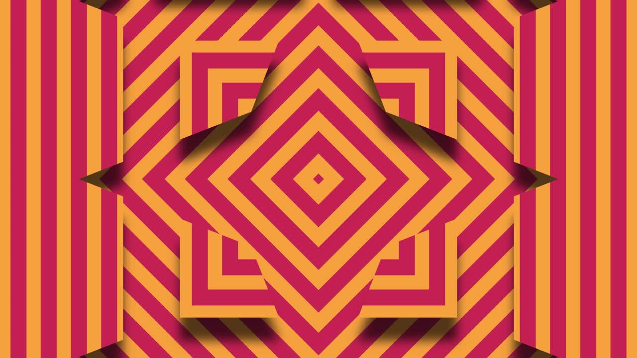 기하학적 네온 오렌지색과 분홍색 배경