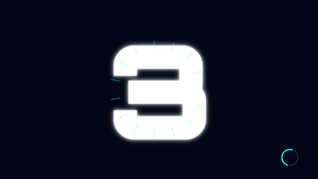 Digital Countdown Timer with Glowing Numbers on Dark Background