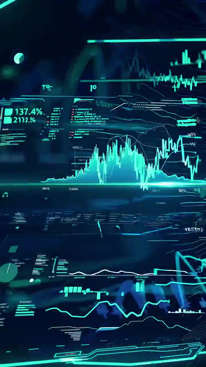 Digital Financial Data Visualization with Moving Stock Market Charts