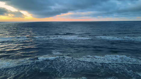 Stunning-aerial-sunset-over-the-bay-of-Karwia