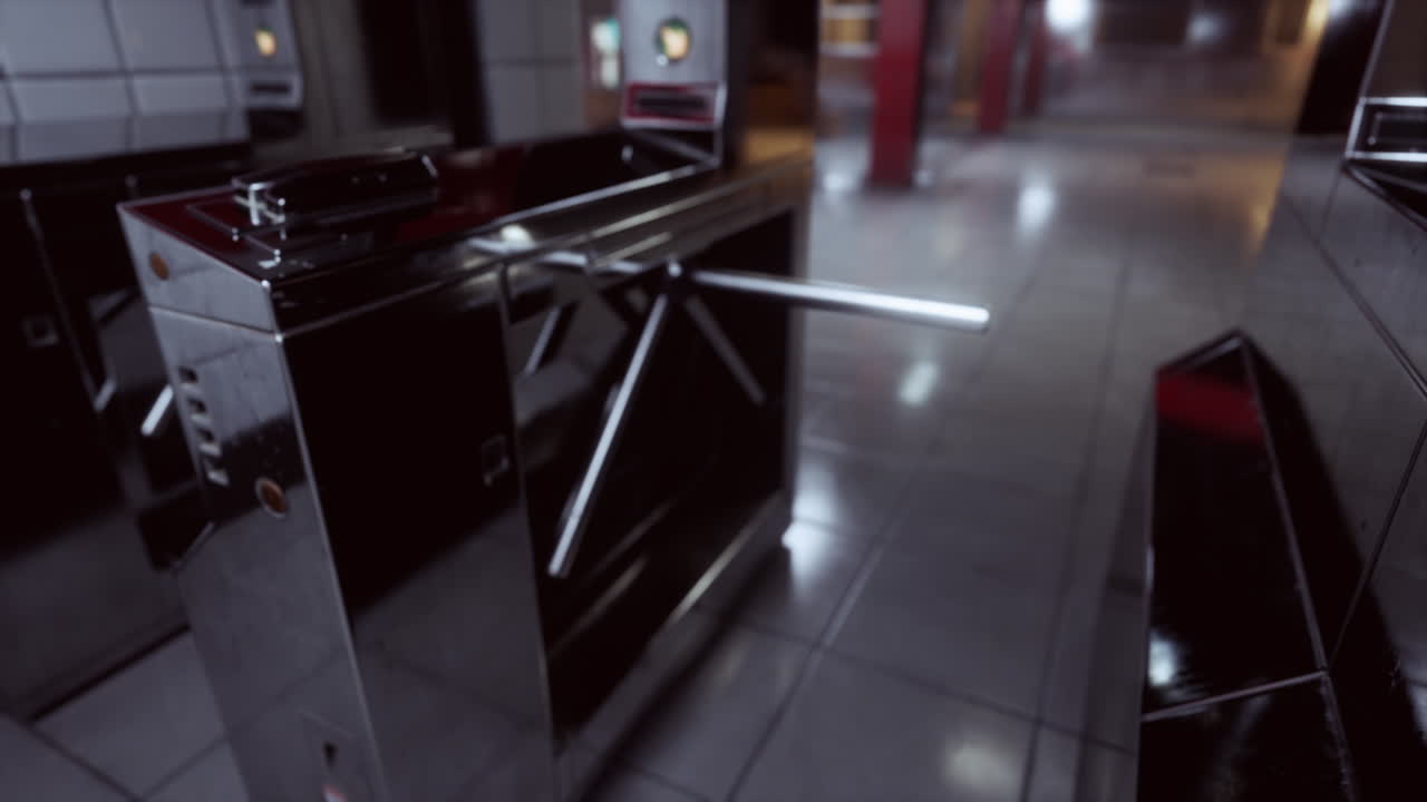 vieja estación de tren de metro vacía