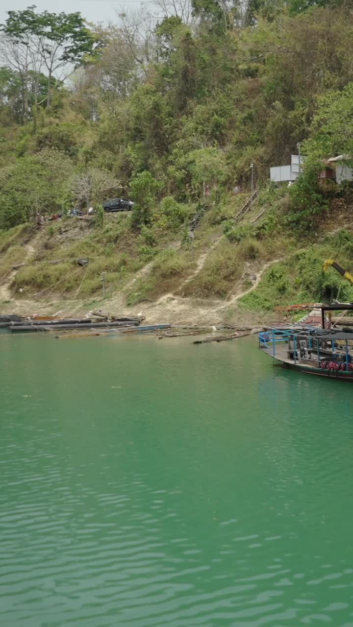 River landscape with a boat