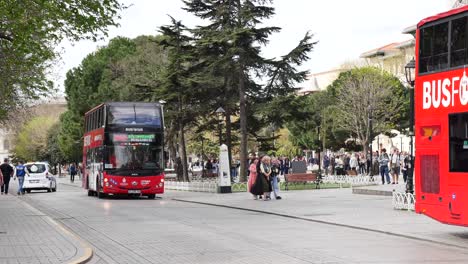 double-decker bus tour in istanbul, turkey