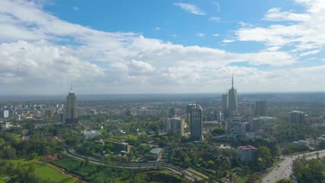 aerial view of nairobi upperhill area, republic of kenya, east africa