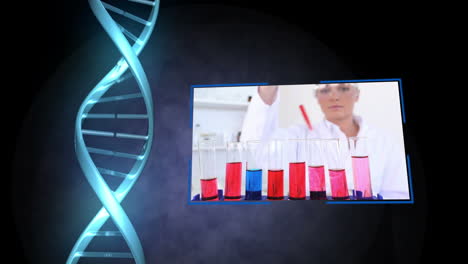 mujeres haciendo química