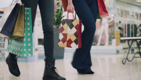 women shopping in a mall