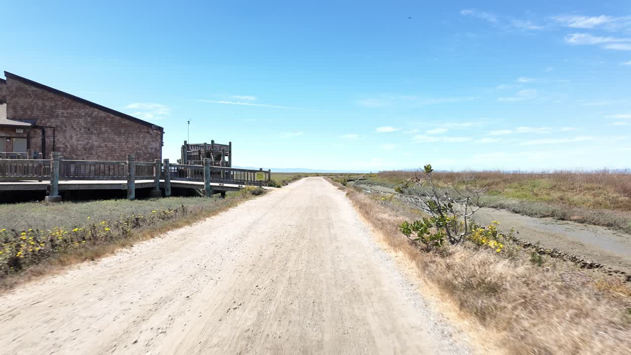 Scenic wetlands and open trails at Hayward Nature Recreation Area captured in afternoon light, perfect for Bay Area nature, outdoor, and environmental conservation footage