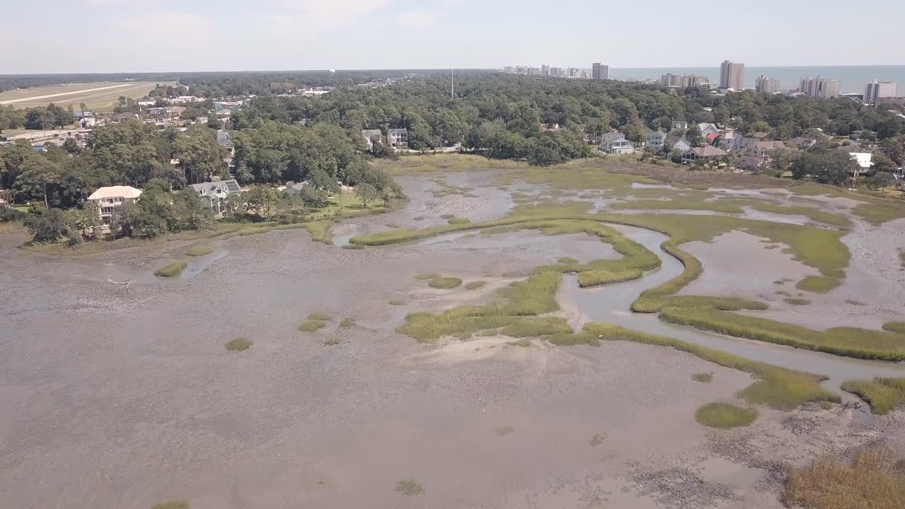 pantano interior a lo largo de la costa de carolina del sur
