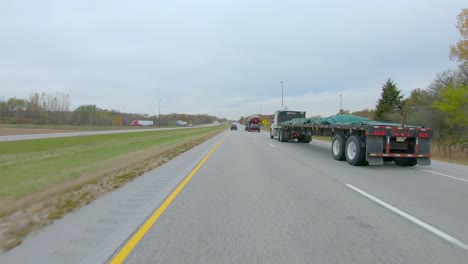 pov while driving on interstate i280 near moline, illinois