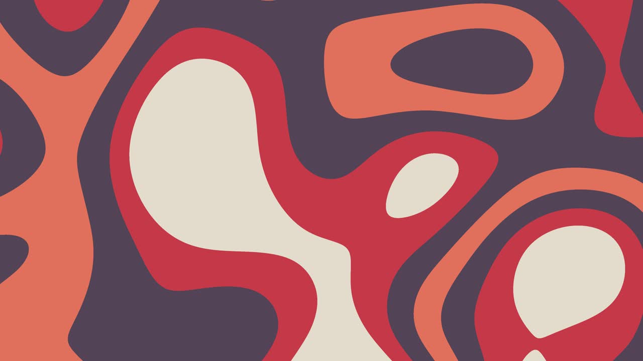 fondo de formas redondas de ondas blancas y rojas