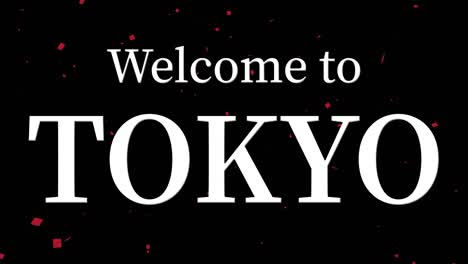 welcome to tokyo message text animation motion graphics