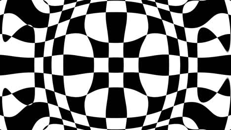 Wassertropfen-Auf-Schachbrett-Abstrakte-Schwarz-weiße-Quadrate-Hintergrundanimation