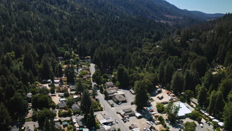 drone view of san lorenzo valley in california