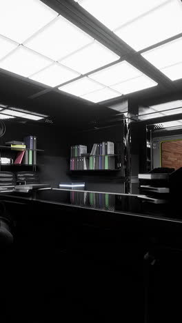 interior de oficina moderno y futurista