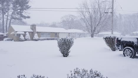 slow motion of the whiteout conditions in michigan, january 2022