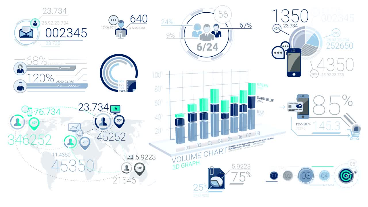 Blue Corporate Infographic Elements
