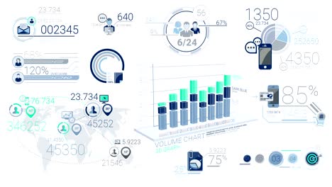 blue corporate infographic elements