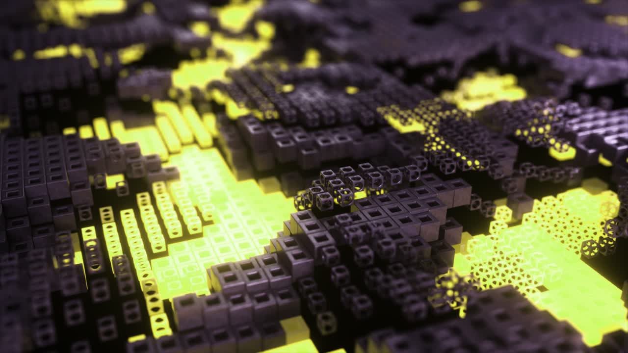 patrón geométrico 3d abstracto de cubos entrelazados