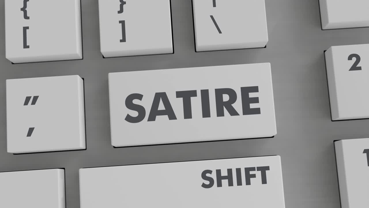 el botón de sátira presionado en el teclado