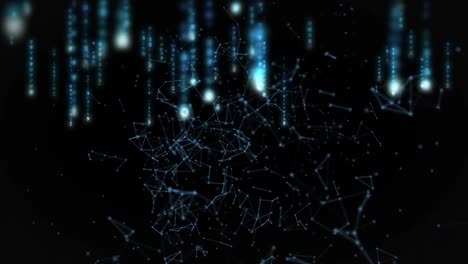 matrix loop with polygonal connecting dots and lines