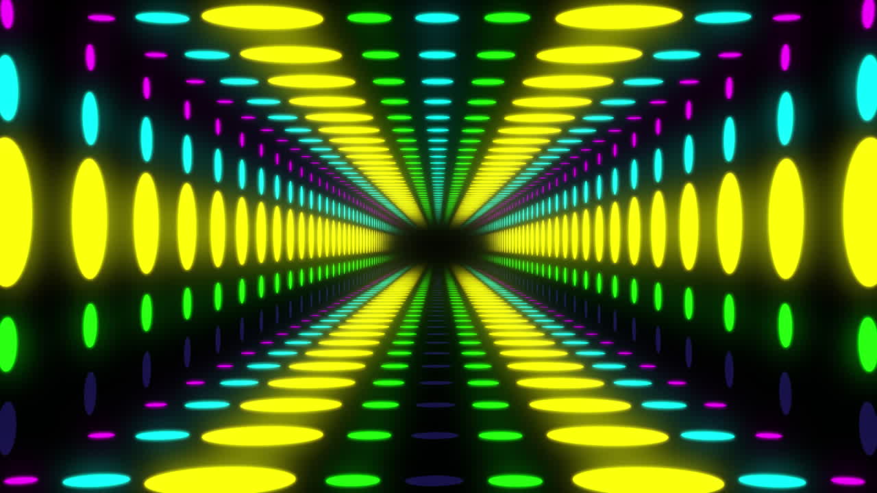 animazione ipnotica di forme colorate