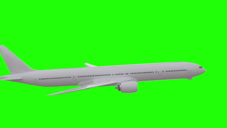 Green-screen-plane-flying