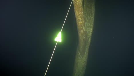 cave line arrow glows in the h2s cloud