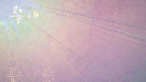 animación de ecuaciones matemáticas sobre rastros de luz