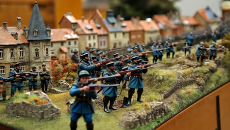 detailed miniature soldiers showcase historic military formation