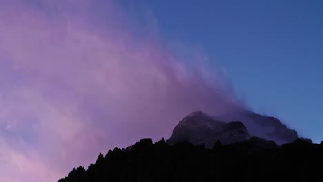 aconcagua time lapse  close up of the summit at dusk 1